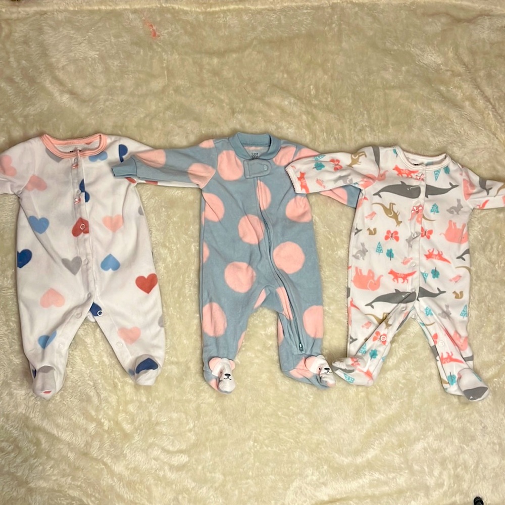 Newborn Baby Girl Sleeper Bundle 😍